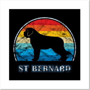 St Bernard Vintage Design Dog Posters and Art